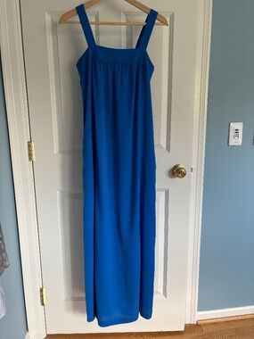J.Crew bright blue maxi dress